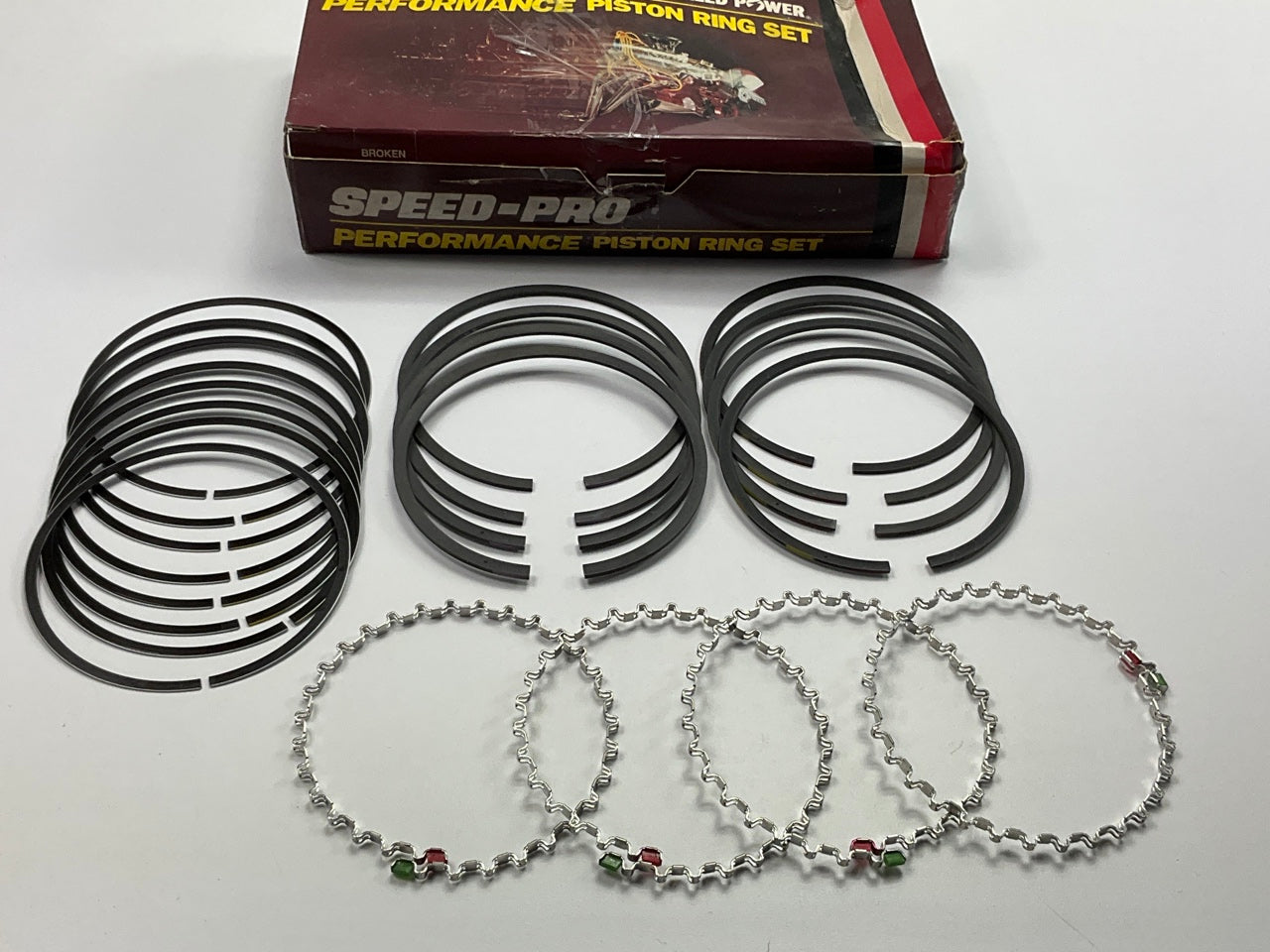 Speed Pro R-10504-025 Plasma-Moly File Fit Piston Rings - Pontiac 2.5L IRON DUKE