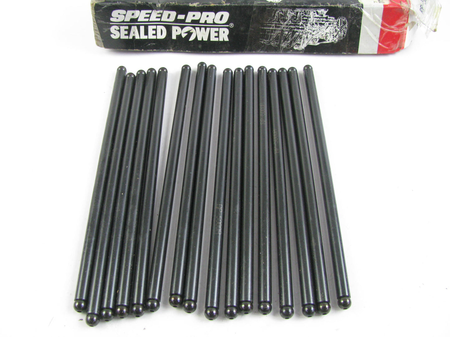Speed Pro RP-5000RK Black Oxide  Push Rods Set (16) Small Block Chevy SBC V8
