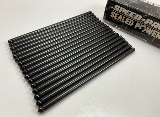 (16) Speed Pro RP-5009RK Push Rods Hardened Chrome Moly 6.876'', 5/16'' SBF Ford