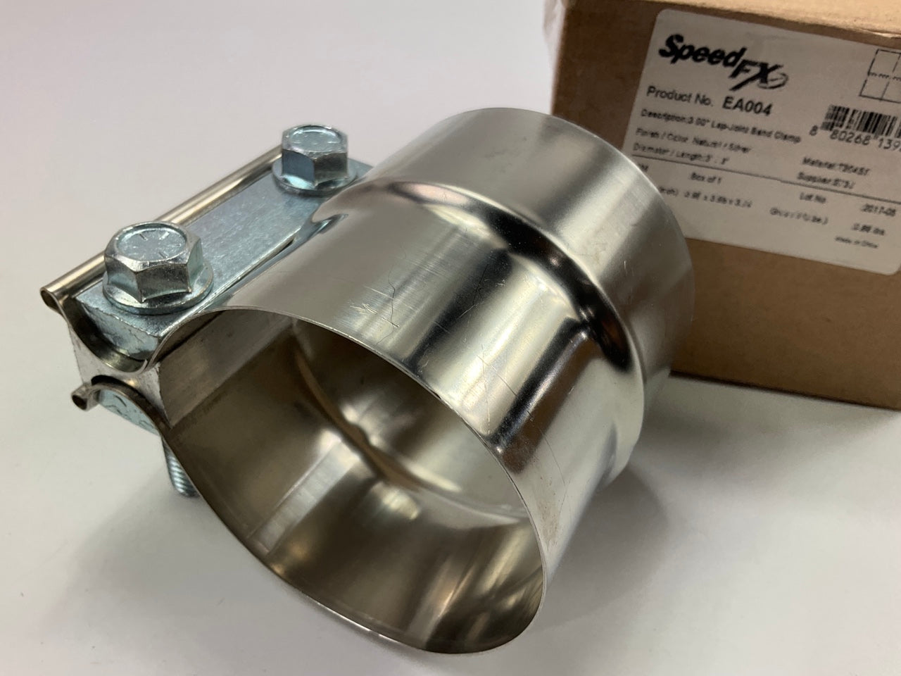 SPEEDFX EA004 3'' Lap-Joint Band Clamp - Stainless Steel