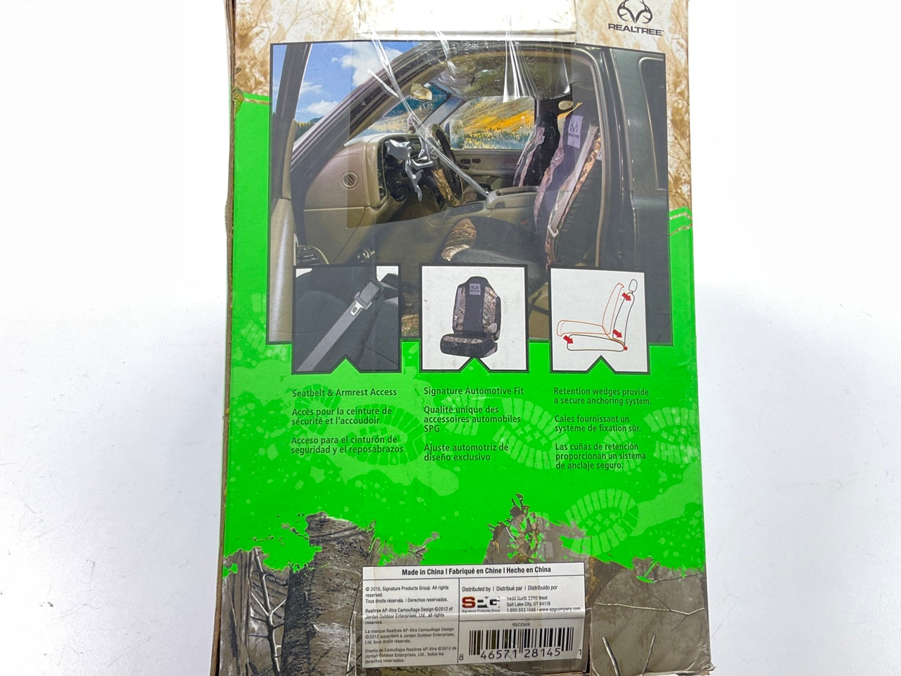 SPG RSC2509 Universal Realtree Antler Damask Xtra Camo 50/50 Bucket Seat Cover