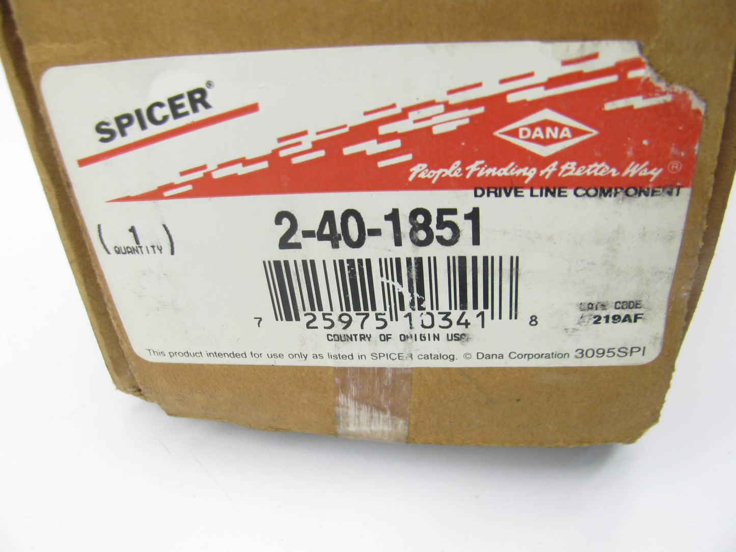 Spicer 2-40-1851 Tube Shaft - 1.375'' X 16 Spline, 2.500'' Wide X .083'' Wall Tube