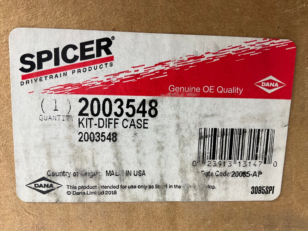 Spicer 2003548 Dana 80 Trac-Loc Posi Differential Housing 35 Spline 4:10