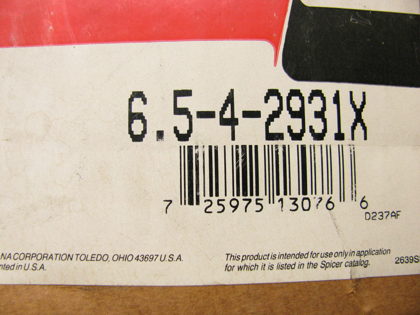 Spicer 6-5-4-2931X Splined Bore End Yoke 1810 Series 2.750''x10 Spline 3.500'' Hub