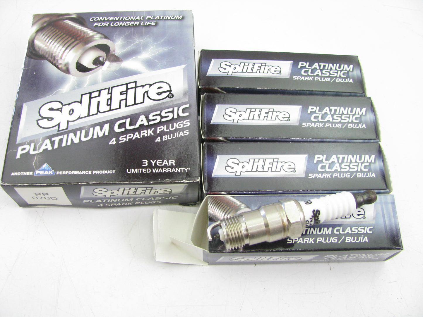 (4) Splitfire PP076D Platinum Classic Ignition Spark Plugs