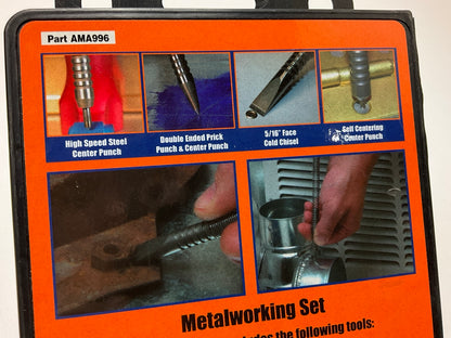 Spring Tools #AMA996 4-Piece 5/16'' Metalworking High Speed Center Punch Set