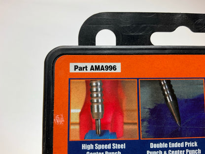 Spring Tools #AMA996 4-Piece 5/16'' Metalworking High Speed Center Punch Set