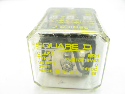 Square D 8501 Relay - Series C - KUD13P14V53 - 24V 3 PDT 10A