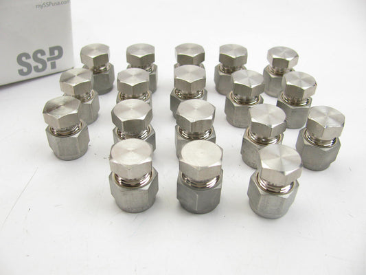 18 Fittings - SSP ISSD6CP 3/8'' OD Tube SS Tube Cap SSP DuoLok Stainless Steel