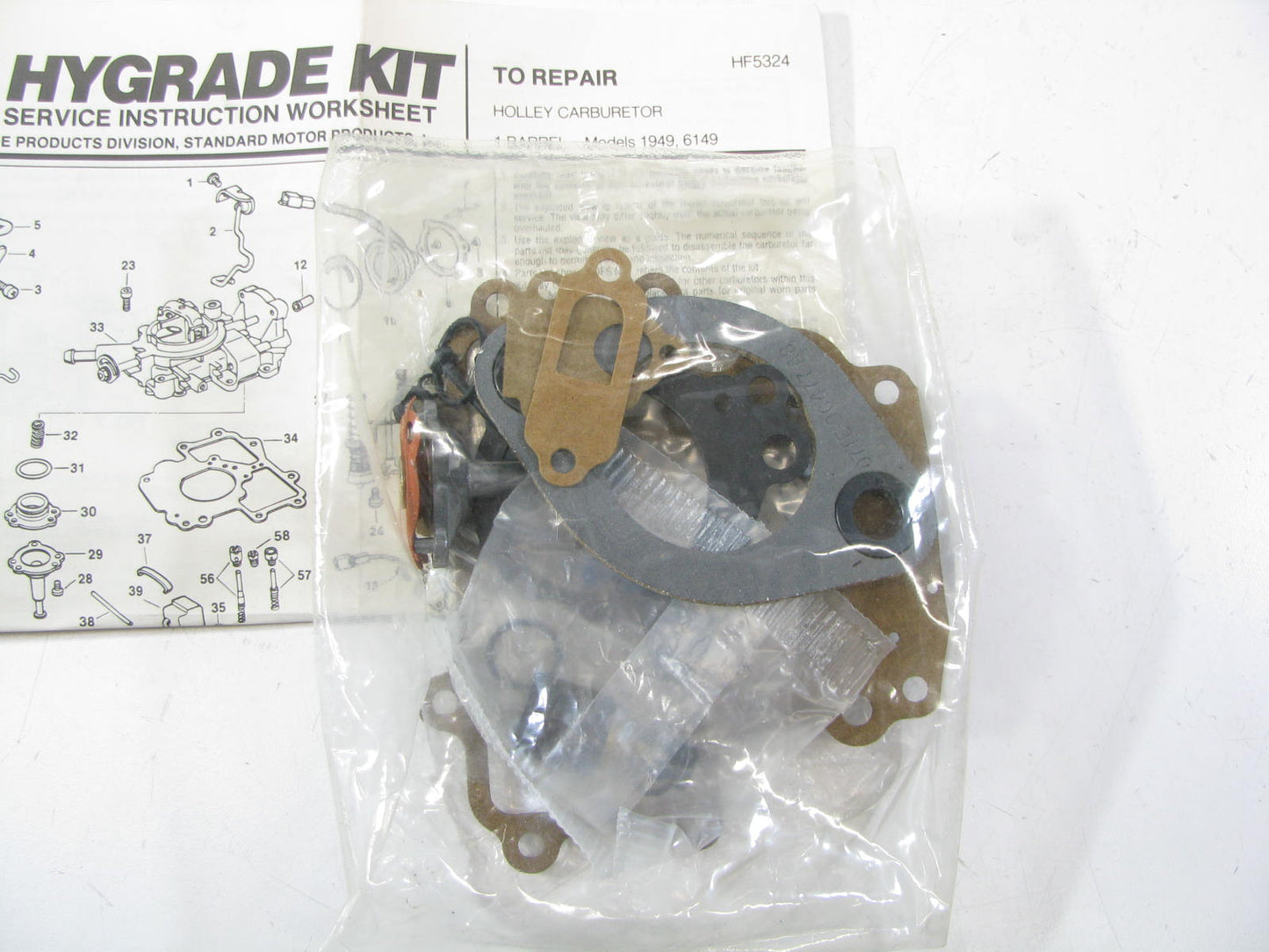 Standard 1518 Carburetor Rebuild Kit For 1984 Ford 2.3L-L4 Holley Weber 6149