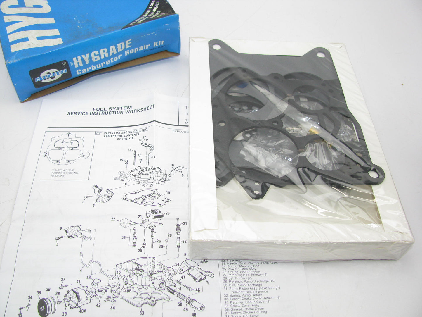 Standard Motor Products 1621 Carburetor Rebuild Kit 4-BBL 4MV M4MC M4ME M4MEA