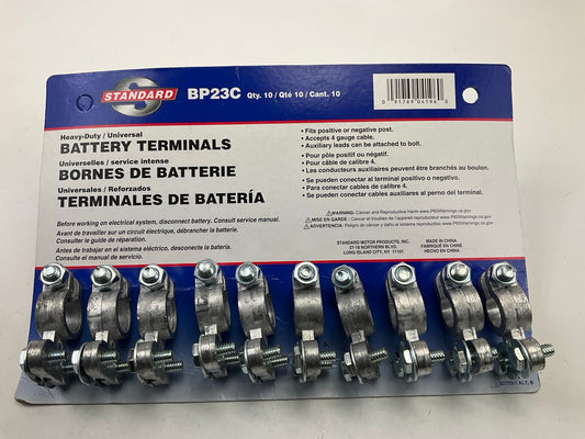 (10) Standard BP23C Top Post Replacement Battery Terminals, Uses 4 Gauge Cable