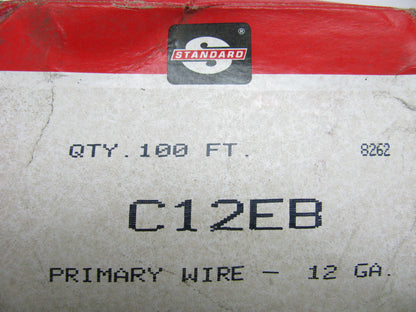 100 FEET - Standard Motor Products C12EB 12 Gauge Primary Wire BLACK
