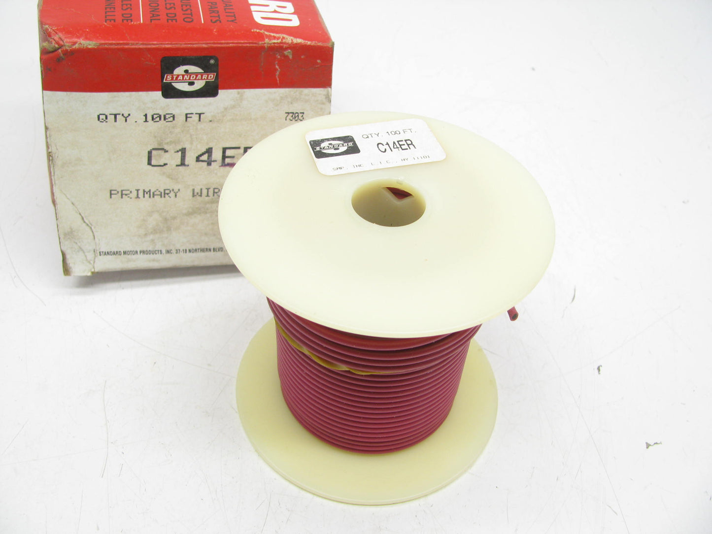100 FEET - Standard Motor Products C14ER Primary Wire RED 14 Gauge