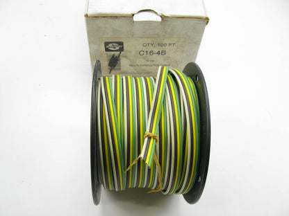Standard C16-4B Automotive Flat Conductor Cable - 16 Gauge 4 Conductor 100' Long