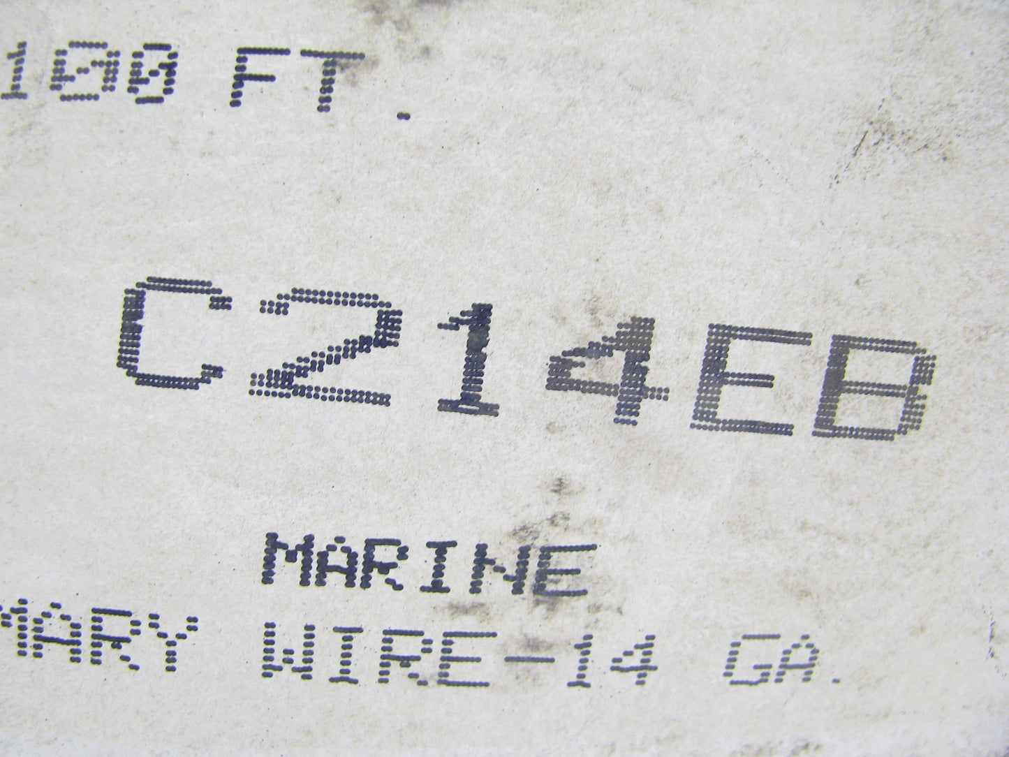 100 FEET - Standard C214EB Primary Wire - Black 14 Gauge 100' Long