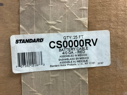 Standard CS0000RV HEAVY DUTY 4/0 Gauge Battery Cable, Red, 25 Feet