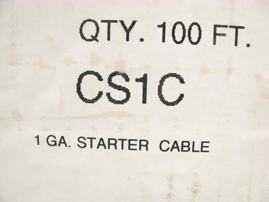 Standard CS1C Battery / Starter Cable - 1 Gauge, 100 Feet - Black