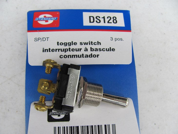 Standard DS128 SP/DT 15A @ 125V / 10A @ 250V Metal Toggle Switch, 3 Position