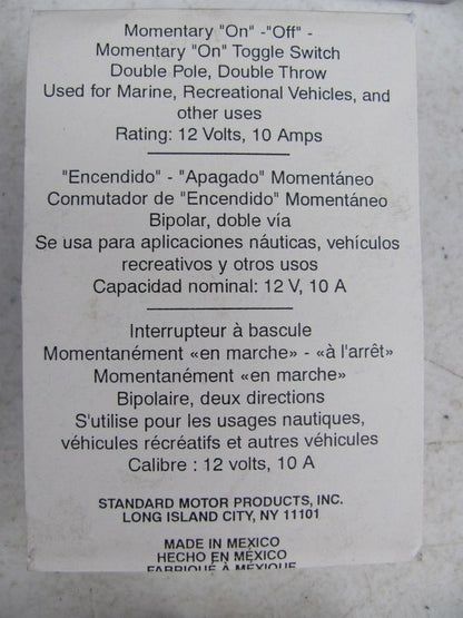 Standard DS270 3 Position, 12 Volt Toggle Switch, 10 Amp