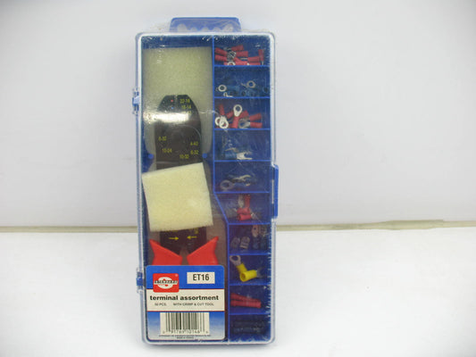 Standard ET16 50 Piece Terminal Wire Crimp & Cut Tool Assortment Kit
