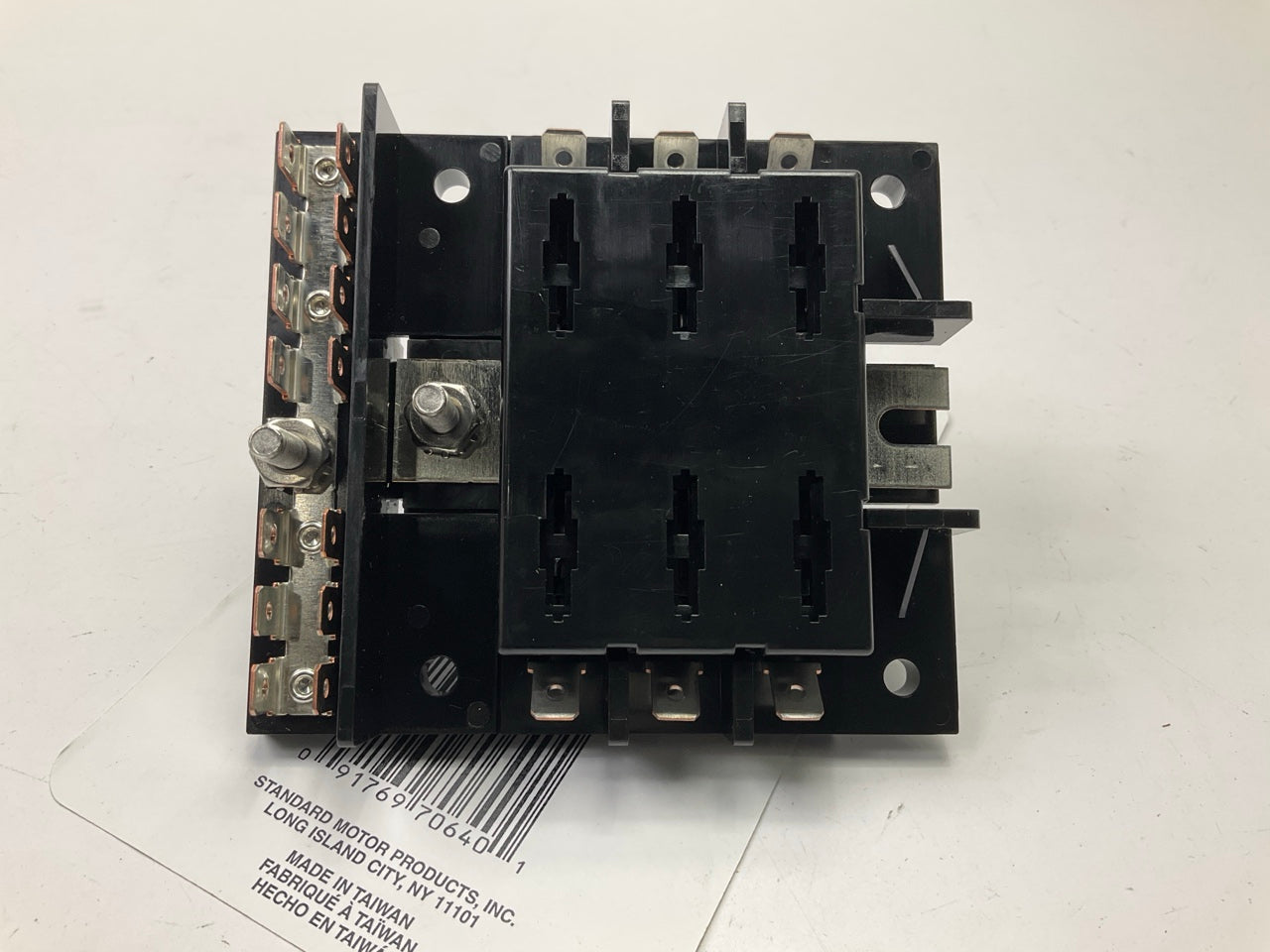 Standard HP3210 Fuse Block 6 Gang, 1/4'' Blade Terminals, 25 Amp Per Circuit