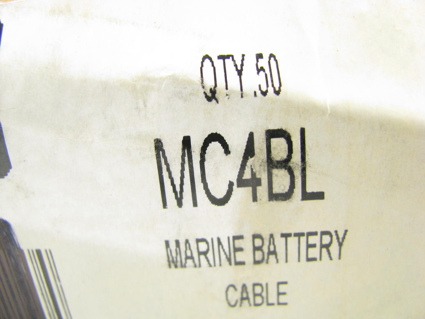 50 FEET ROLL - MC4BL Marine Battery Cable 4 Gauge - 50FT - 4 AWG