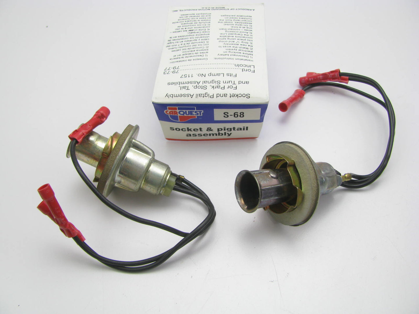 (x2) Standard S68 Parking Lamp Socket W/pigtail