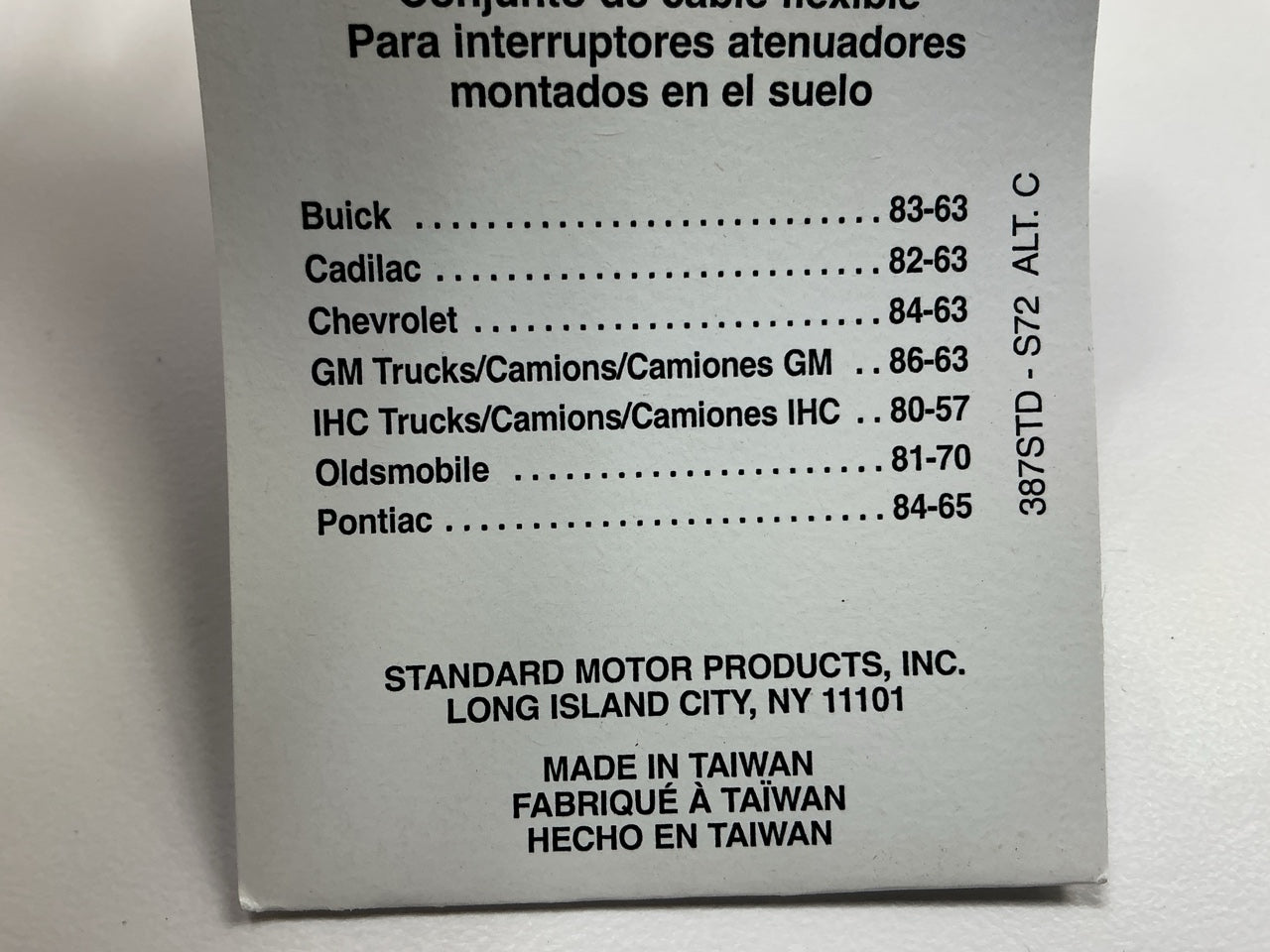 Standard S72 Headlight Dimmer Switch Pigtail Connector Socket