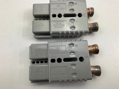 (2) Standard SAFE-MATE Forklift Charge Charging Connector PAIR 175 Amp 1/0 Gauge