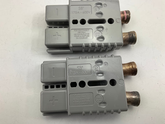 (2) Standard SAFE-MATE Forklift Charge Charging Connector PAIR 175 Amp 1/0 Gauge