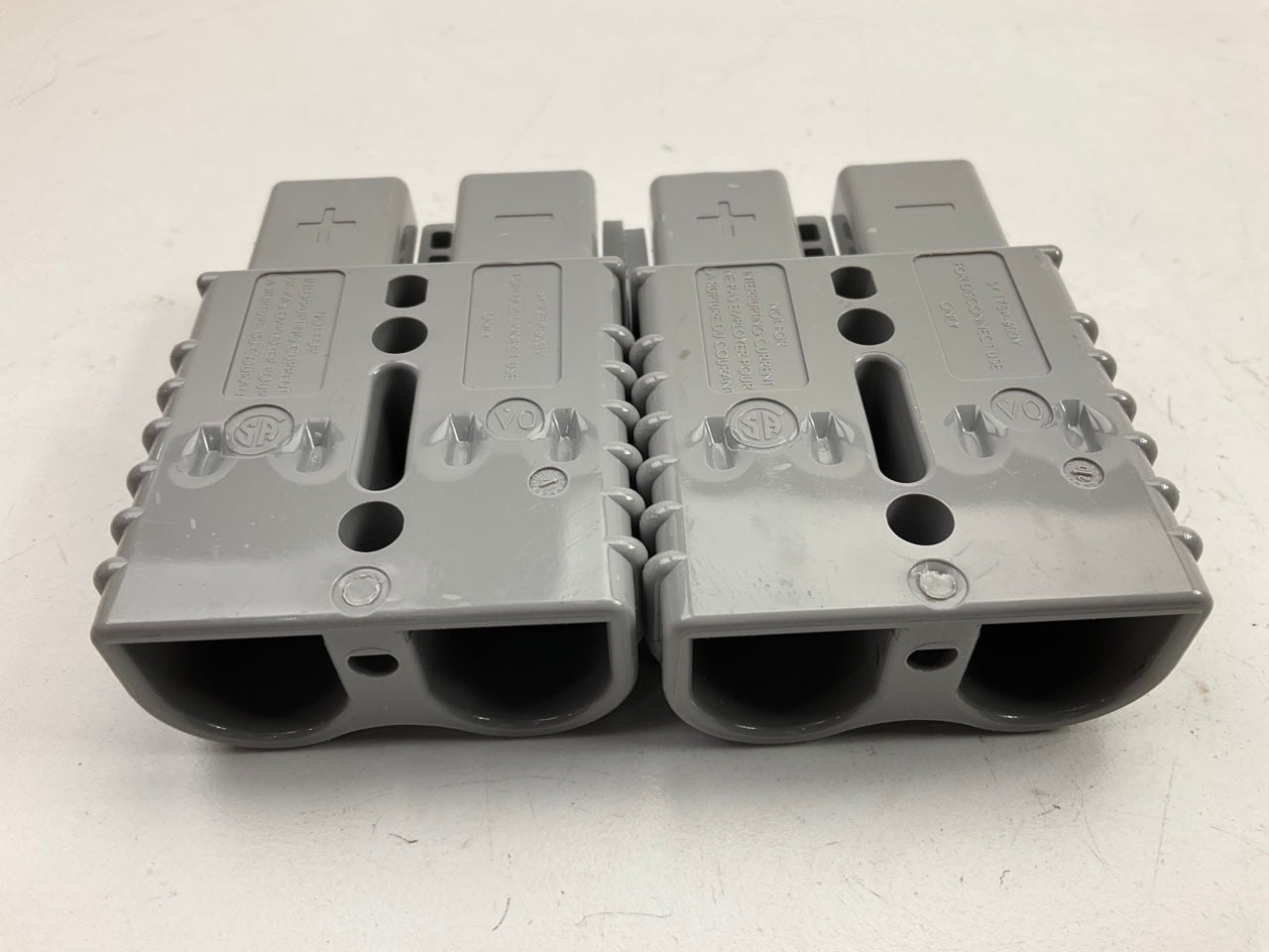 (2) Standard SST312 Forklift Battery Terminal Charge Connectors 4 Gauge, 175 Amp