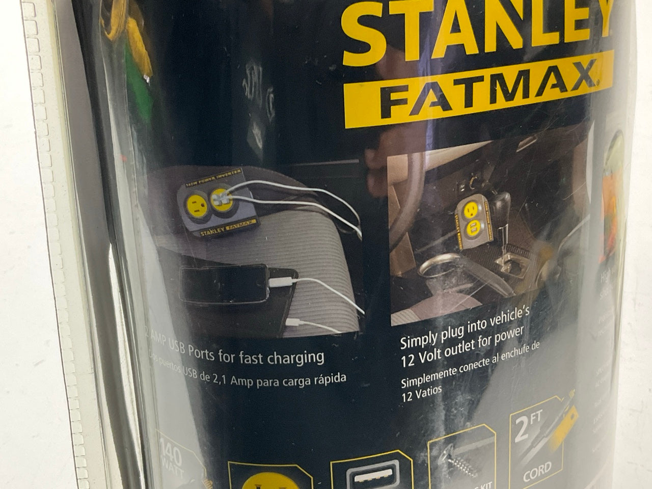 Stanley FatMax 140-Watt 12V Power Inverter With Dual USB Ports 140W