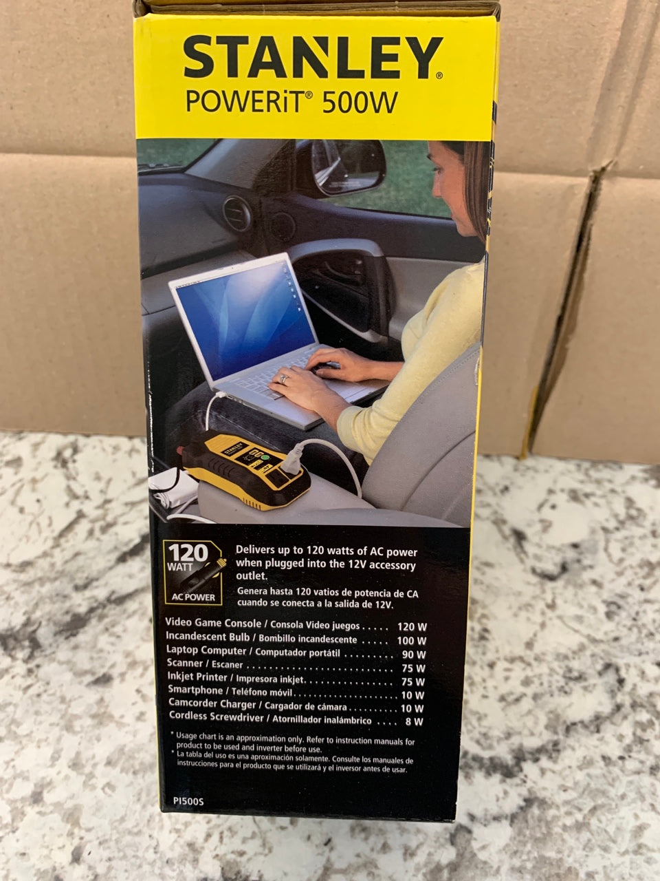NEW IN BOX - Stanley PI500S 500 Watt Power Inverter 500W