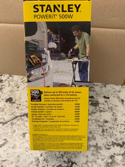 NEW IN BOX - Stanley PI500S 500 Watt Power Inverter 500W