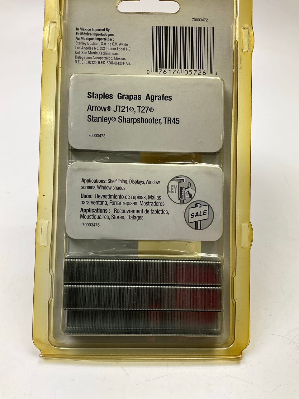 Stanley TRA200BN Light-Duty Staple Assortment - 1,500 Ct - For Arrow JT21, T27
