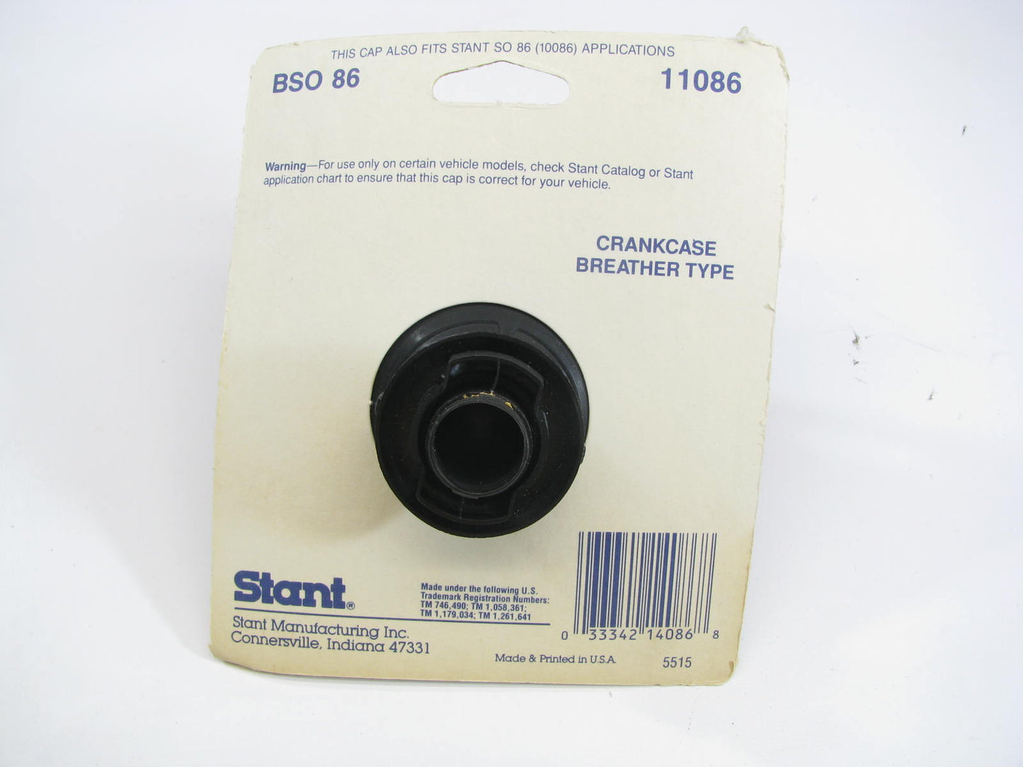 Stant 11086 Engine Crankcase Breather Cap for 1979-1981 Ford Mercury 2.3L-L4