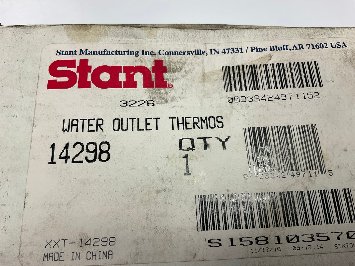 Stant 14298 Engine Coolant Thermostat And Housing Assembly
