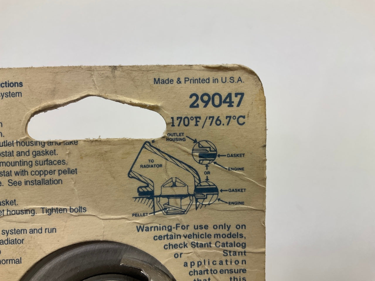 Stant 29047 Engine Coolant Thermostat 170 Degree