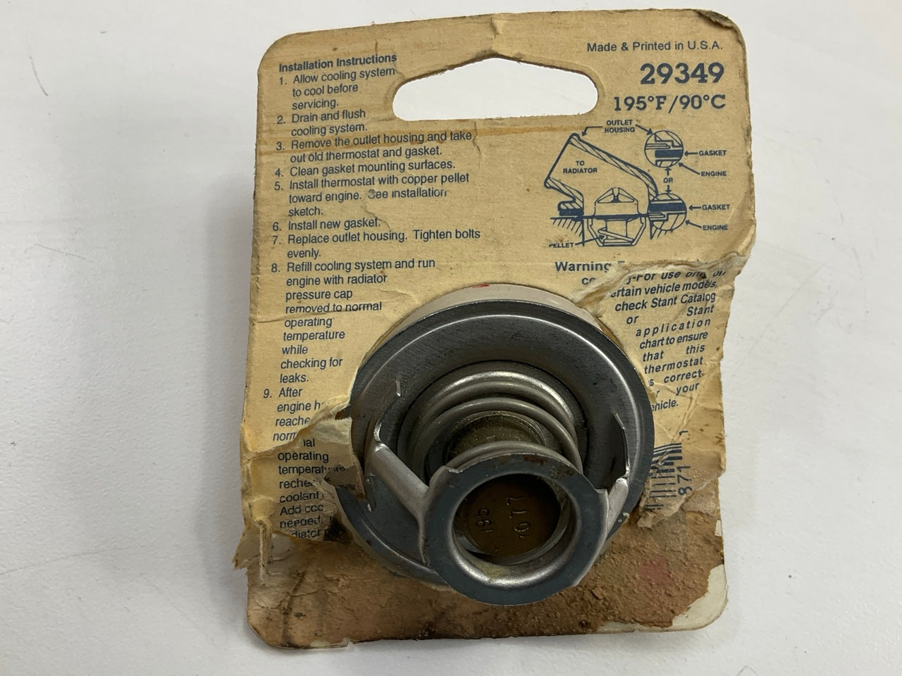 Stant 29349 OE Type Engine Coolant Thermostat - 195 Degree