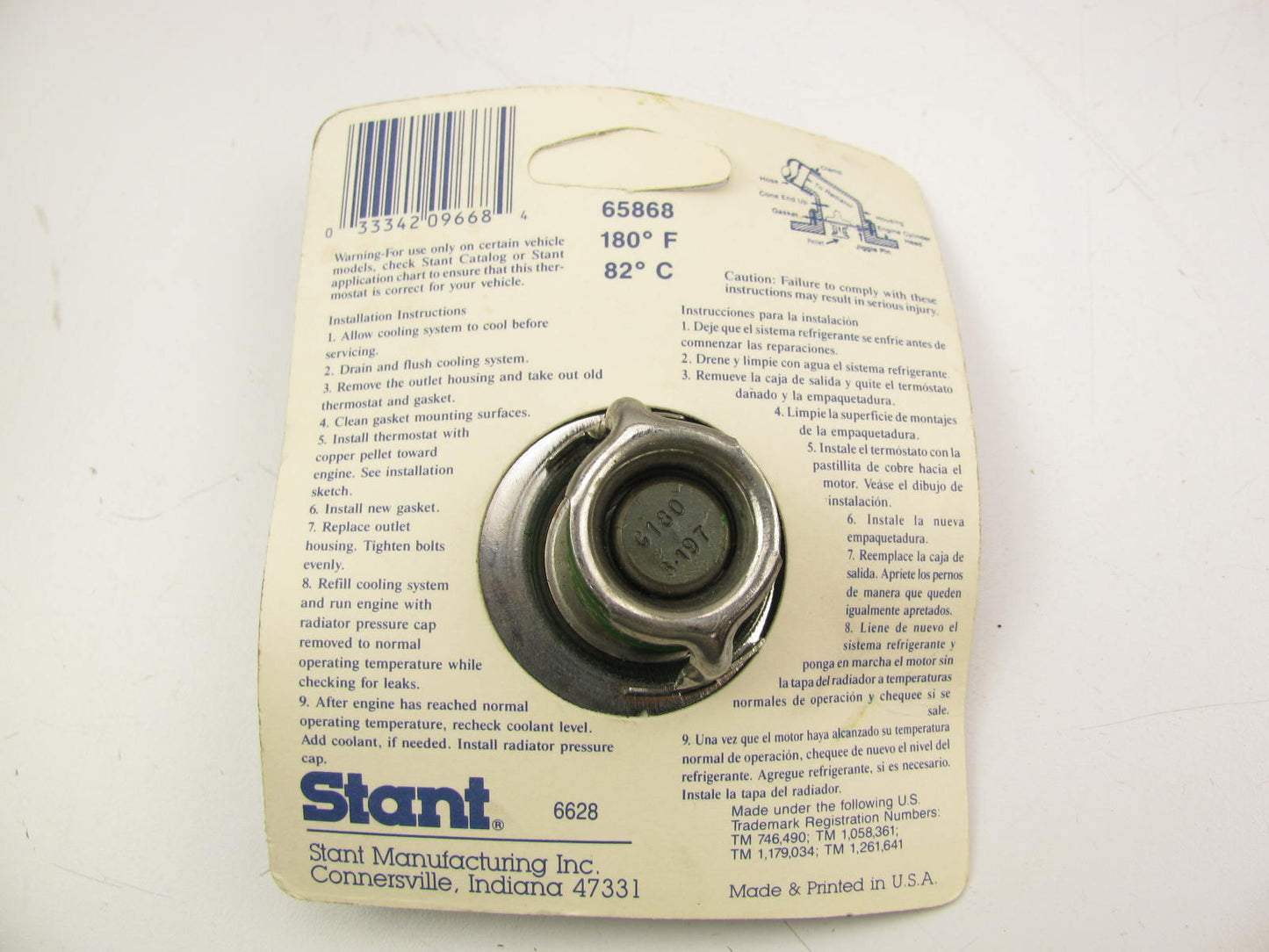 Stant 65868 Engine Coolant Thermostat - 180 Degree