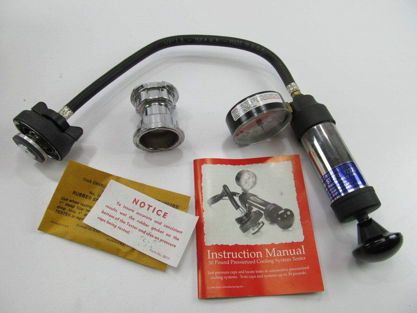 Stant ST270 Cooling System Pressure Checker Tester Tool Set