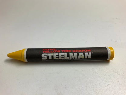 Steelman Yellow Tire Glass Automotive Marking Crayons, Box Of 12