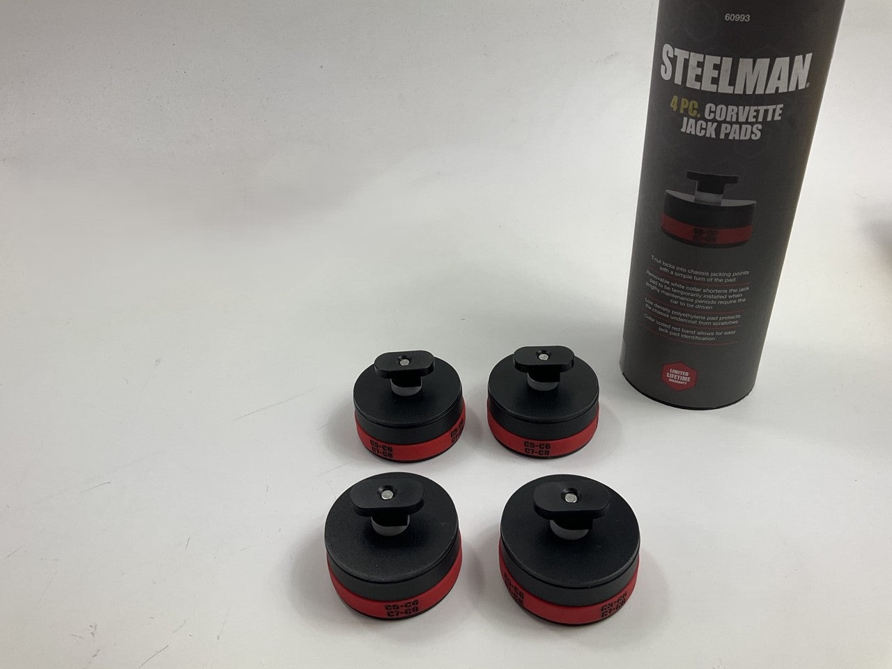 Steelman 60993 4-Piece Jack Pad Riser Set For C5 C6 7 C8 Corvette