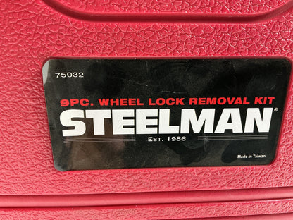 Steelman 75032 9-Piece Hubcap And Wheel Lock Removal Socket Tool Kit