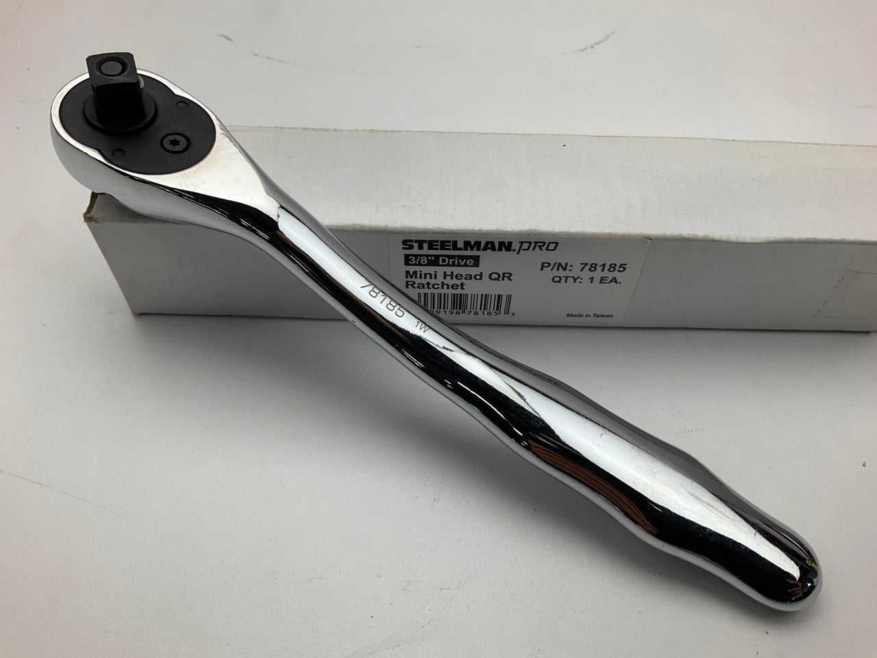 Steelman 78185 72-Tooth 3/8-inch Drive Low Profile Ratchet, Thin Head