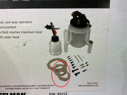 MISSING Fitting & A Hose - Steelman Pneumatic Brake Fluid Bleeder Extractor Kit