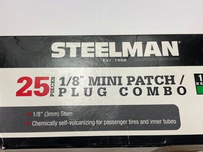 Steelman JSG381 1/8 In. Tire Repair Patch/Plug Combo, Box Of 25