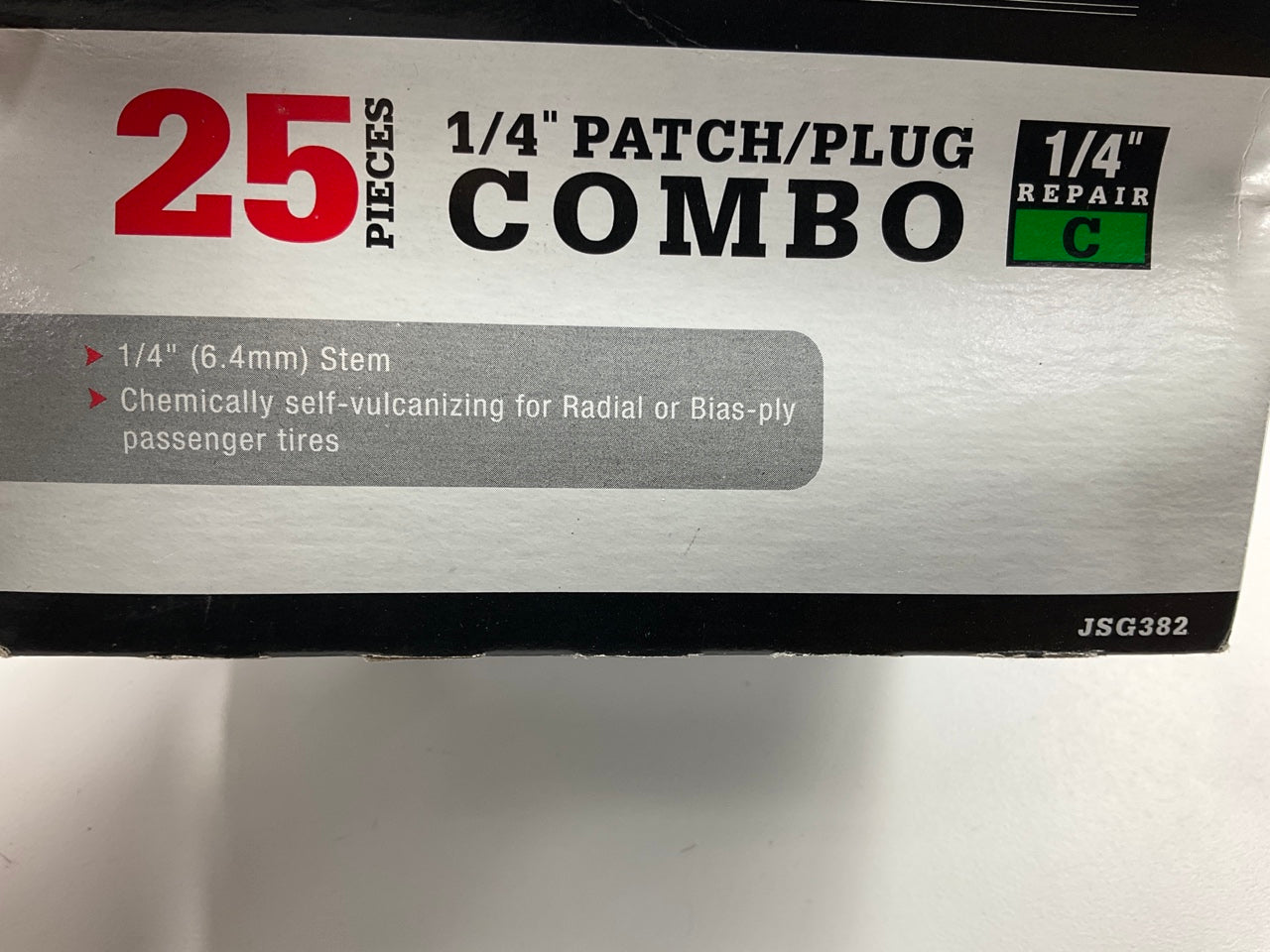 Steelman JSG382 1/4'' Stem Tire Repair Patch / Tire Plug Combo (25-Box)