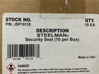 Box Of 10 - Steelman JSP10118 Bolt & Screw Security Automotive Sealant 1 Oz Tube